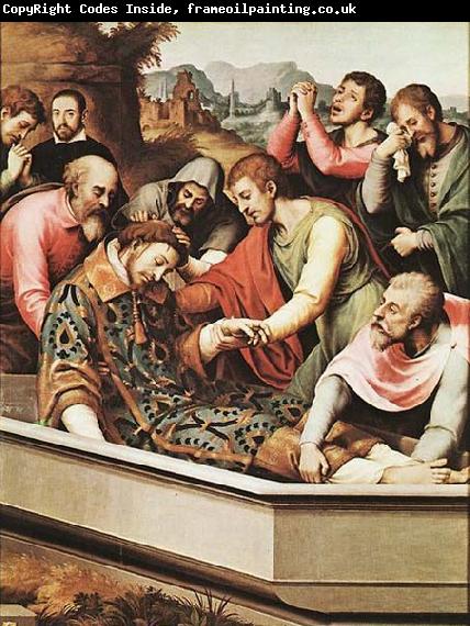 Juan de Juanes The Entombment of St Stephen Martyr